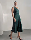Green One Shoulder Dress