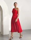 Red One Shoulder Dress