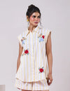 Striped Yellow & White Shirt and Short set