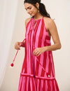 Striped Sleeveless Maxi Dress