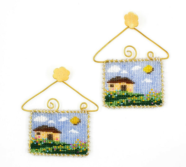Signature House Patch Earrings