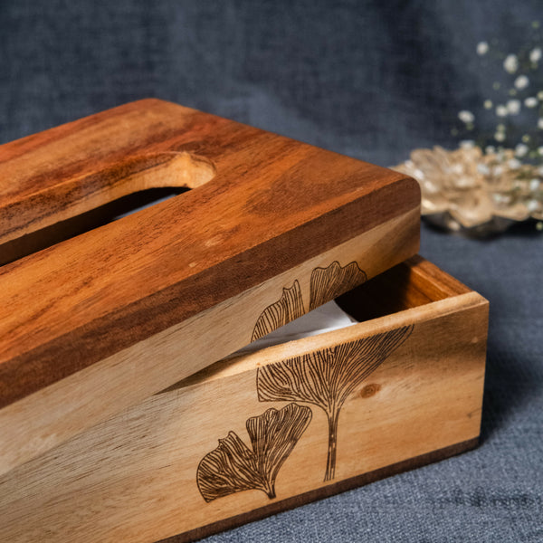 Print - Wooden Tissue Box