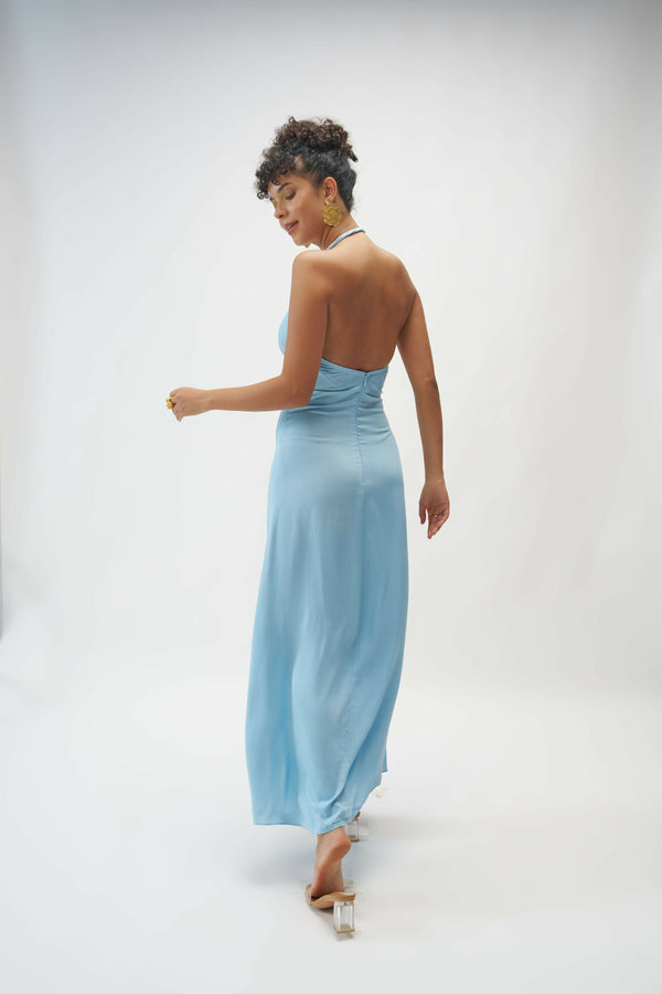 Powder Blue dress with cover up