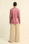 Brick Red Wrap Blouse