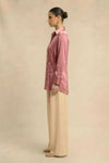 Brick Red Wrap Blouse
