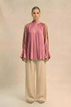 Brick Red Halter Neck Blouse
