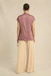 Brick Red Crew Neck Blouse