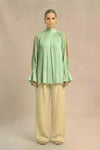 Ash Green Halter Neck Blouse