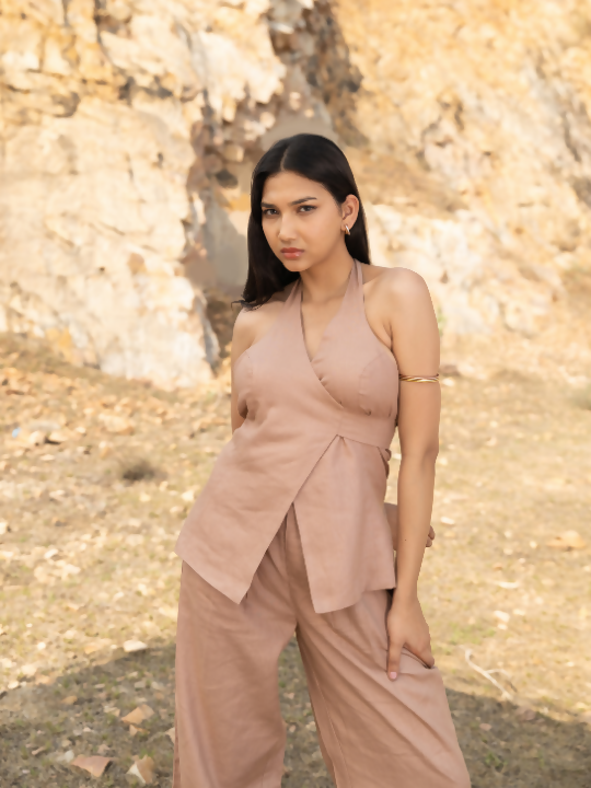 Linea Wrap Top - tan