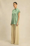 Ash Green Crew Neck Blouse