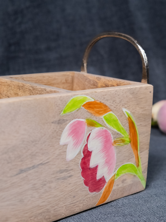 Lotus - Wooden Spoon Caddy