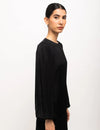 Black-Neon Gather Maxi Dress