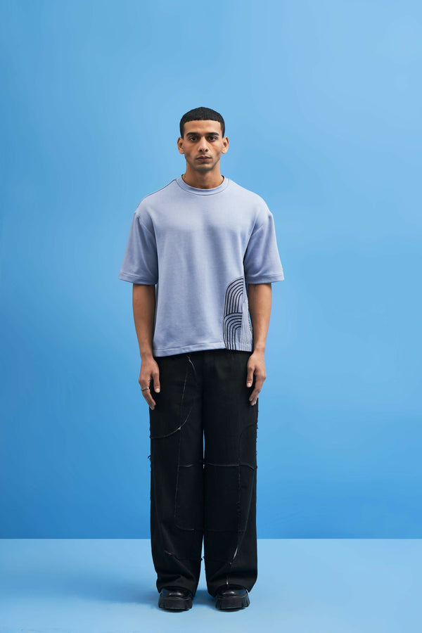 Black Shoji all-over Patchwork Trousers