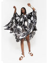 Black And White Bloom Kaftan