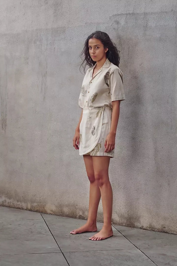 Live Leafy Khadi Skort