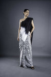 Honeycomb Satin Ombre Saree