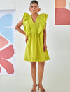 Lemon Short Ruffled Dress