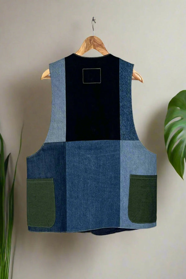 Un Denim - Upcycled Denim Gilet Jacket | G172