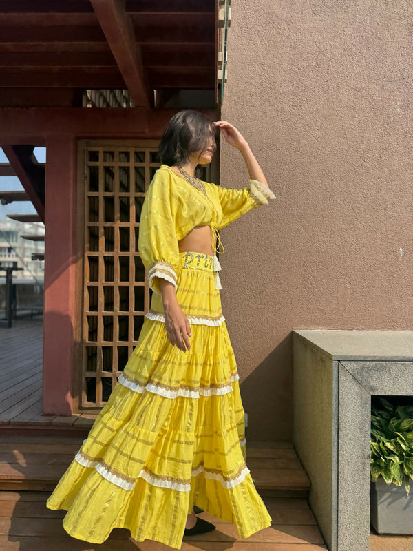 Princess Blouson Lehenga Set