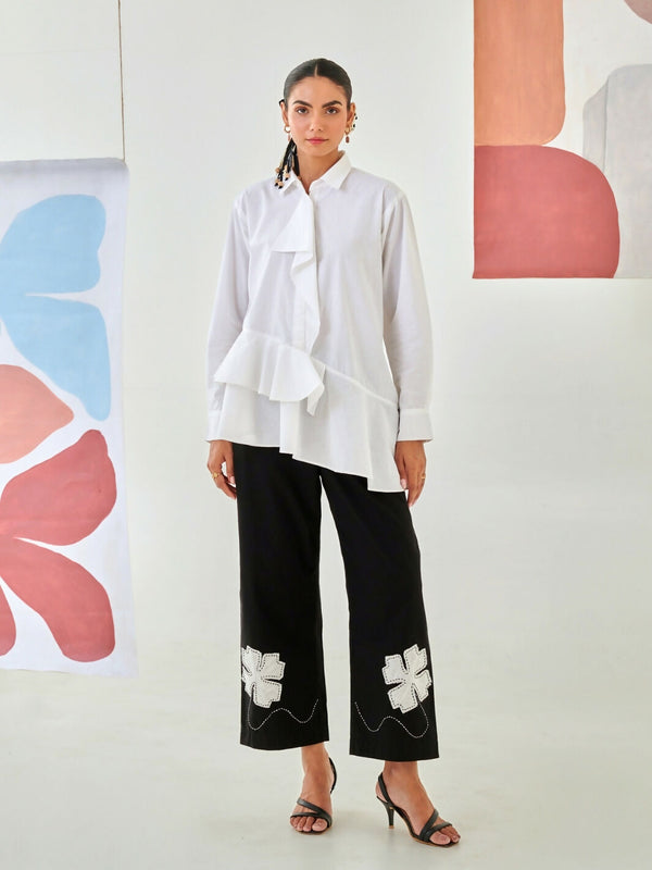 White Asymmetric Shirt