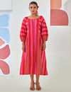 Striped Box Pleat Dress