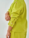 Lemon Shirt With Floral Embroidery