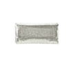 Foldover Metallic Clutch - Silver