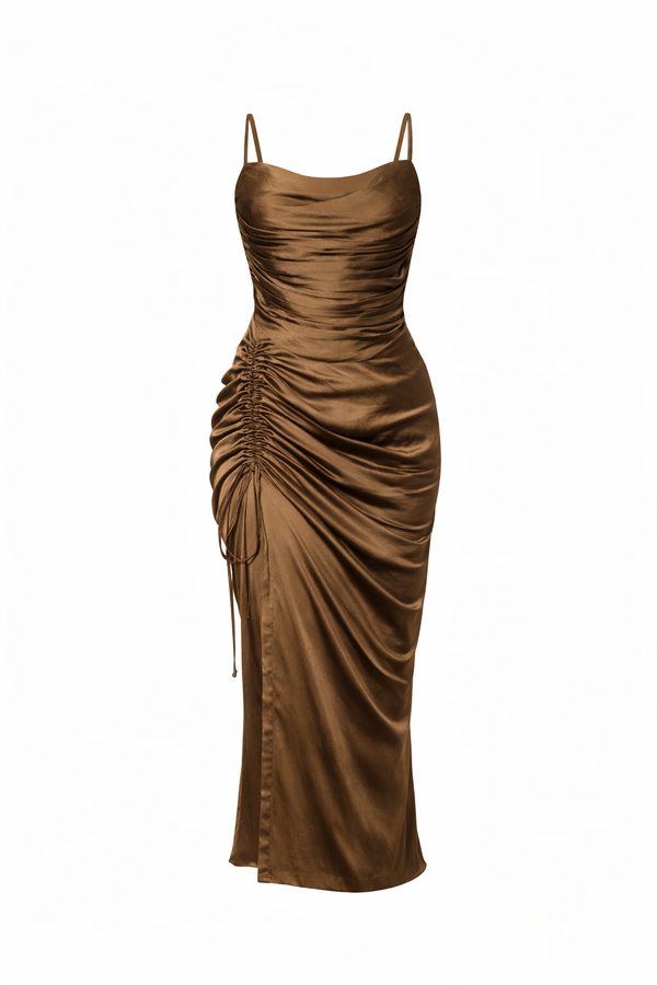 Midnight Gold Metallic Dress