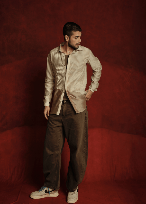 Graphite Grove Beige Shirt
