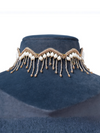Crystal Fringe gold Choker