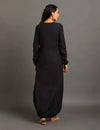 Black Boho Balloon Dress