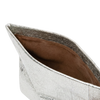 Foldover Metallic Clutch - Silver