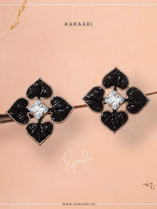 Mini Spade Stud Earrings