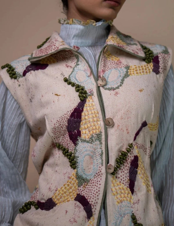 Meadows Unisex Embroidered Vest