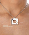 Edge Pendant with Gems Silver