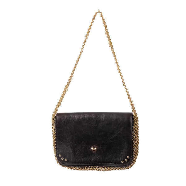 AYRA HANDBAG Dark brown gold