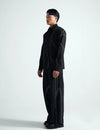 Black Linear-Stitch Shirt