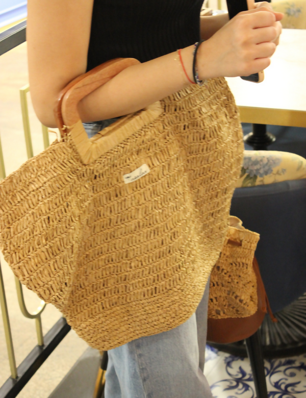 Raffia Natural Tote