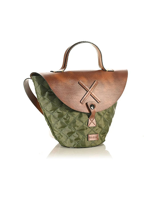 Forest Criss Cross Bucket Tote