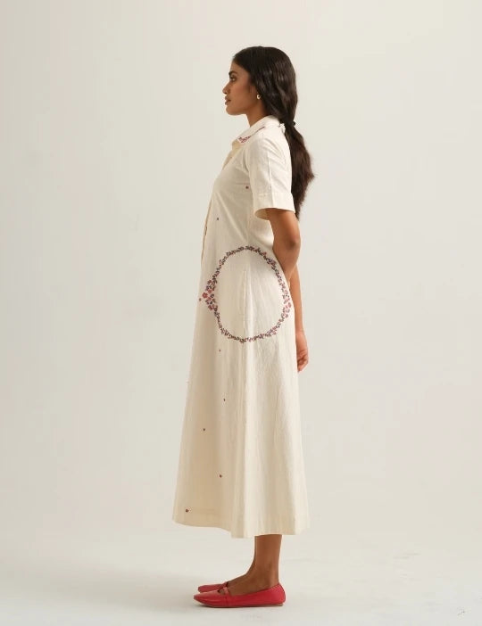 CIRCLE EMBROIDERED DRESS