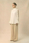 Ivory White Halter Neck Blouse