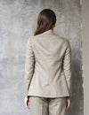 Logus Khaki Linen Open Blazer