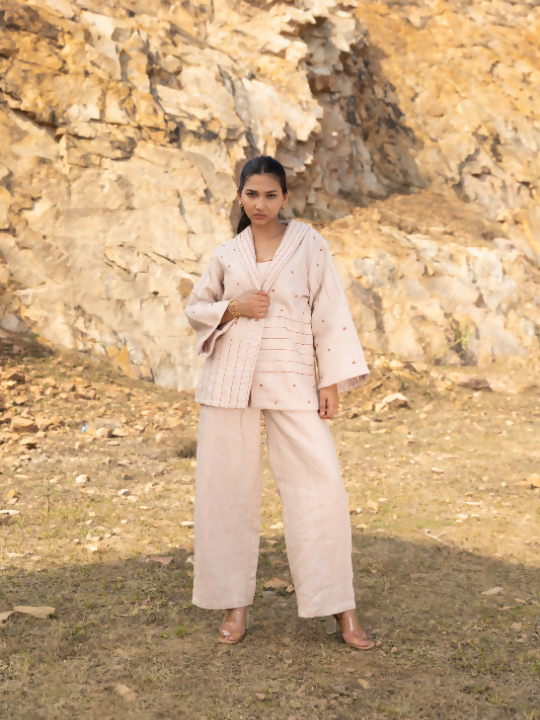 The Open Loom Jacket - Beige