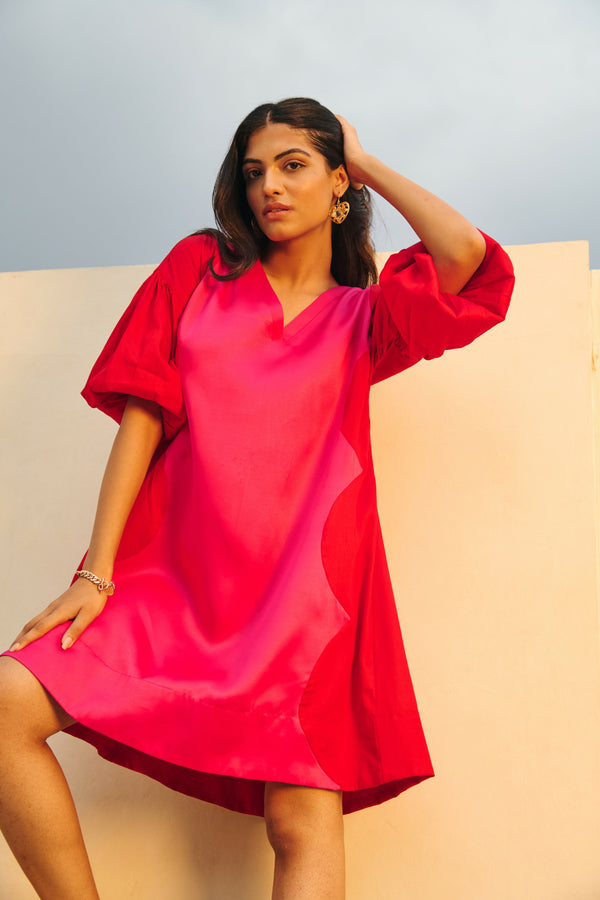 Red & Pink Short Party Dress