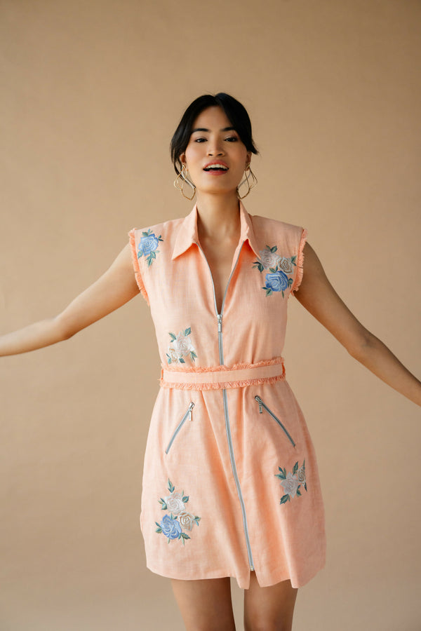 Peach Short Dress