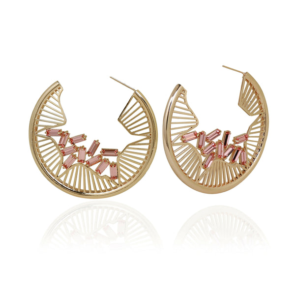 MARELLA HOOP EARRINGS-purple