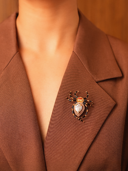Red spider Brooch