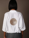 WHITE BATWING TOP