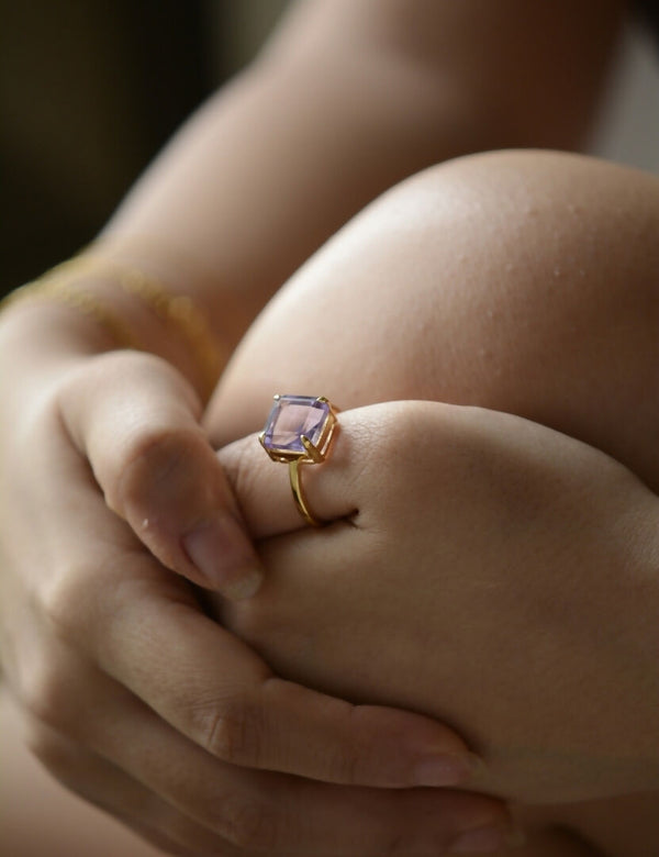 Big Amethyst stone Ring