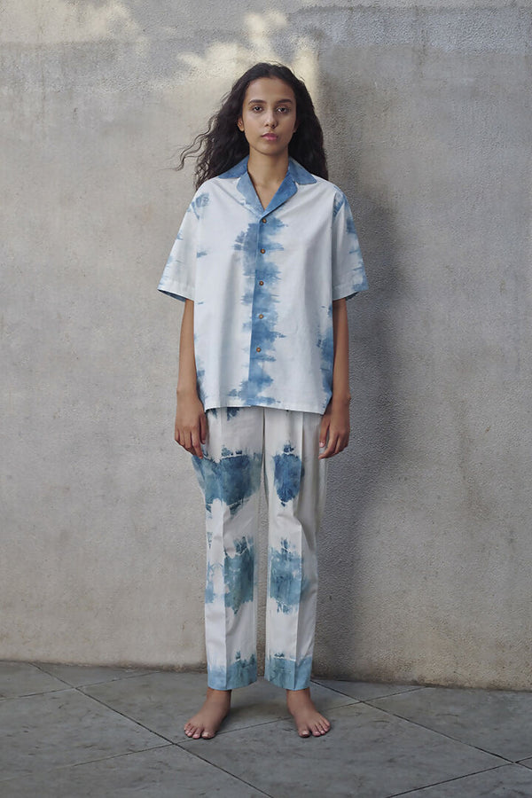 Sky Blue Unisex Shirt & Pants Lounge Set